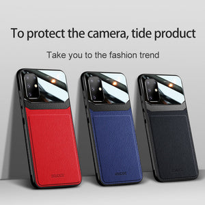 Samsung Case Delicate Leather Glass Protective Cover