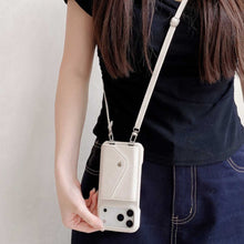 Load image into Gallery viewer, Jeans Organ Bag Lanyard iPhone Case, Model Display