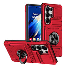 Load image into Gallery viewer, Card Slot Finger Ring Holder Samsung Case, Main