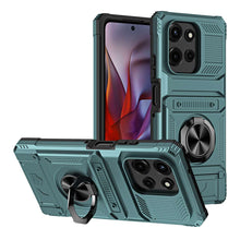 Load image into Gallery viewer, Card Slot Finger Ring Holder Motorola Case, Green