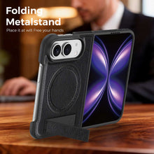Load image into Gallery viewer, Leather MageSafe Holder Case for iPhone Samsung Google Fold and Flip Phone