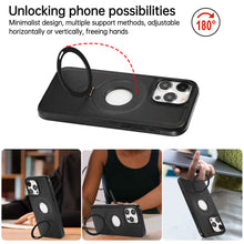 Load image into Gallery viewer, MagSafe Holder iPhone Case Hollow Leather Cover