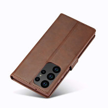 Load image into Gallery viewer, Samsung Case Magnetic Snap Buckle Card Slot Leather Cover