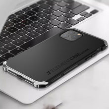 Load image into Gallery viewer, iPhone Frosted Metal Case, Black View