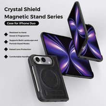 Load image into Gallery viewer, Leather MageSafe Holder Case for iPhone Samsung Google Fold and Flip Phone