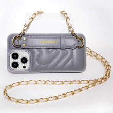 Load image into Gallery viewer, Shoulder Strap Leather iPhone Case