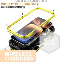 Load image into Gallery viewer, Heavy Duty Shockproof Metal iPhone Case