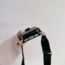 Load image into Gallery viewer, Flip Up and Down Card Bag With Adjustable Lanyard iPhone Case, Bottom View
