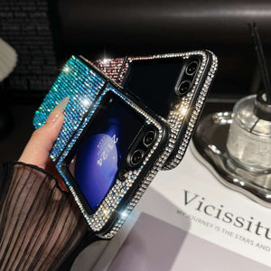 Gradient Diamond Samsung Flip Fold Case Cover