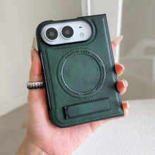 Load image into Gallery viewer, Leather MageSafe Holder Case for iPhone Samsung Google Fold and Flip Phone