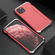 Load image into Gallery viewer, iPhone Frosted Metal Case, Red Silver