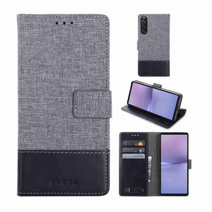 Canvas Realme Case Flip Window Fold Cover