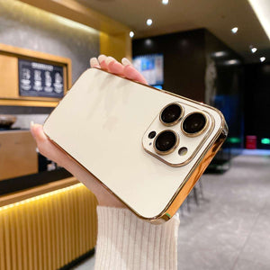 Gold Luxury AG Glass Skin Feeling Good Hand Feeling Full Body iPhone Case