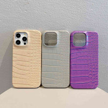 Load image into Gallery viewer, iPhone Crocodile Leather Case, 3 Colors Display