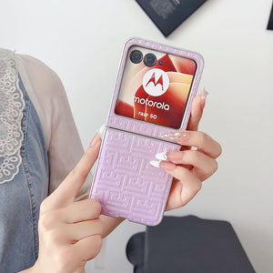 Geometric Gradient PU Flip Case Cover