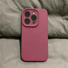 Load image into Gallery viewer, Soft TPU iPhone Fine Camera Hole Case, Wine Red