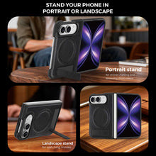Load image into Gallery viewer, Leather MageSafe Holder Case for iPhone Samsung Google Fold and Flip Phone