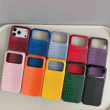 Load image into Gallery viewer, Gradient Crocodile Leather iPhone Case, 10 Colors Display