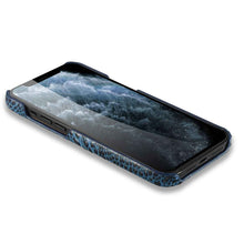 Load image into Gallery viewer, Apple iPhone Case 3D Crocodile Leather Cover, Blue Front