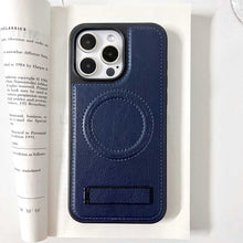 Load image into Gallery viewer, MagSafe Holder Leahter iPhone Case