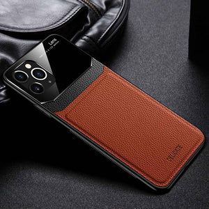 Delicate Apple iPhone Case Leather Glass Protective Cover