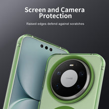 Load image into Gallery viewer, Green phone case with screen and camera protection feature on a dark background