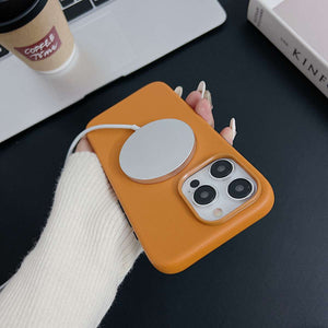 PU Leather Apple iPhone Case MagSafe Cover