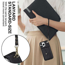 Load image into Gallery viewer, Organ Card Pack Leather iPhone Case, Model Hand Show