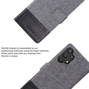 Canvas Samsung A Series Case Flip Window Fold Cover