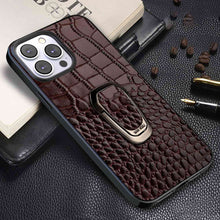 Load image into Gallery viewer, Apple iPhone Case Magnetic Holder Leather Cover