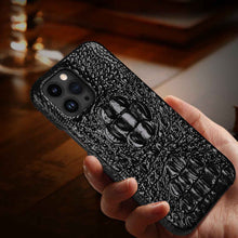 Load image into Gallery viewer, Apple iPhone Case 3D Crocodile Leather Cover