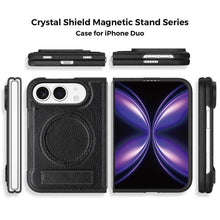 Load image into Gallery viewer, Leather MageSafe Holder Case for iPhone Samsung Google Fold and Flip Phone