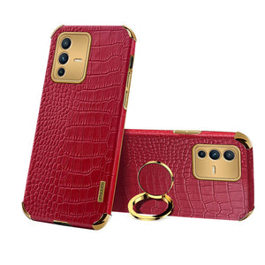 Vivo Crocodile Pattern With Holder Protective Cover