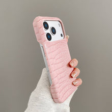 Load image into Gallery viewer, Gradient Crocodile Leather iPhone Case, Side View