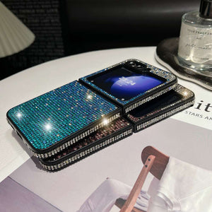 Gradient Diamond Samsung Flip Fold Case Cover