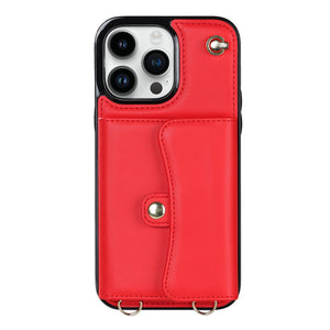 Organ Card Pack Leather iPhone Case, Red