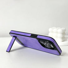 Load image into Gallery viewer, MagSafe Holder Leahter iPhone Case