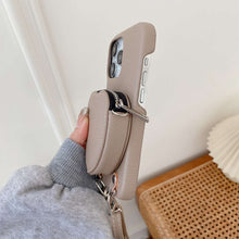 Load image into Gallery viewer,  Lanyard Love Bag iPhone Case, Side View Brown