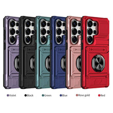 Load image into Gallery viewer, Card Slot Finger Ring Holder Samsung Case, 6 Colors