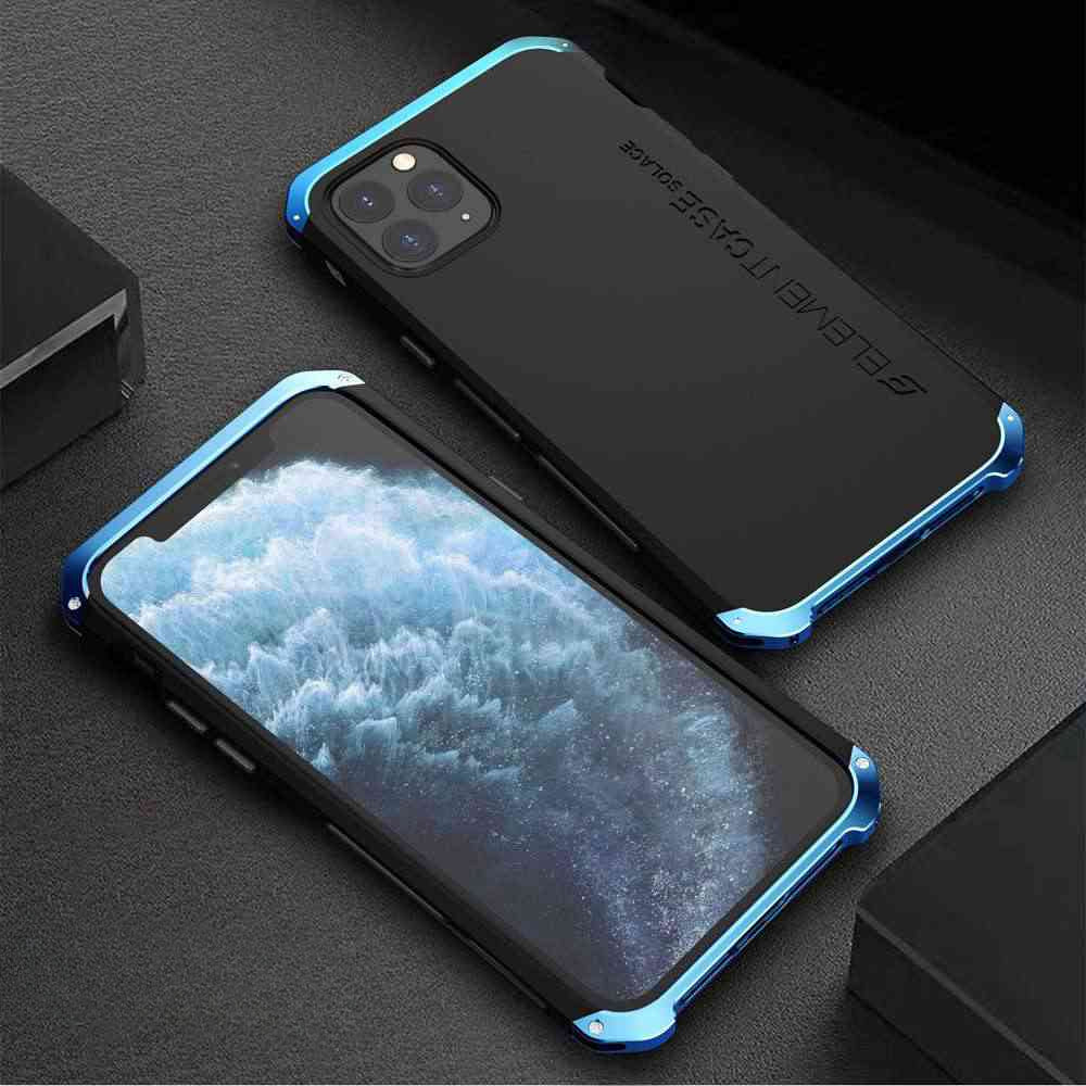 iPhone Frosted Metal Case, Black Blue