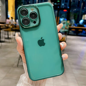HD Lens Protector iPhone Case, Green