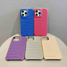 Load image into Gallery viewer, iPhone Crocodile Leather Case, 5 Colors Display