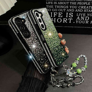 Gradient Diamond Samsung Flip Fold Case Cover