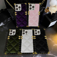 Load image into Gallery viewer, Velvet Grid Pearl Bracelet iPhone Case, 5 Colors Display