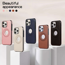 Load image into Gallery viewer, MagSafe iPhone Case Hollow Leather Cover