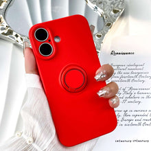 Load image into Gallery viewer, Apple iPhone Silicone Case With Finger Ring Holder