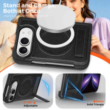 Load image into Gallery viewer, Leather MageSafe Holder Case for iPhone Samsung Google Fold and Flip Phone