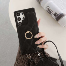 Load image into Gallery viewer, Samsung Case Flip Up and Down Ring Holder Lanyard Cover