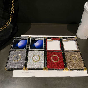 Samsung Flip Case Metal Finger Ring Holder Cover