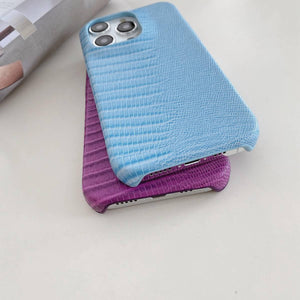 Lizard PU Leather iPhone Case, Bottom View